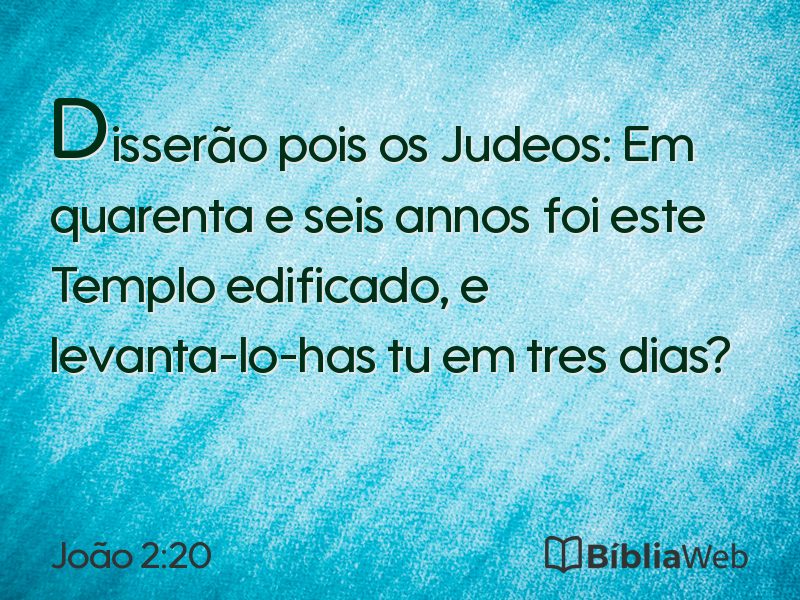 João 2:20 em imagem para compartilhar