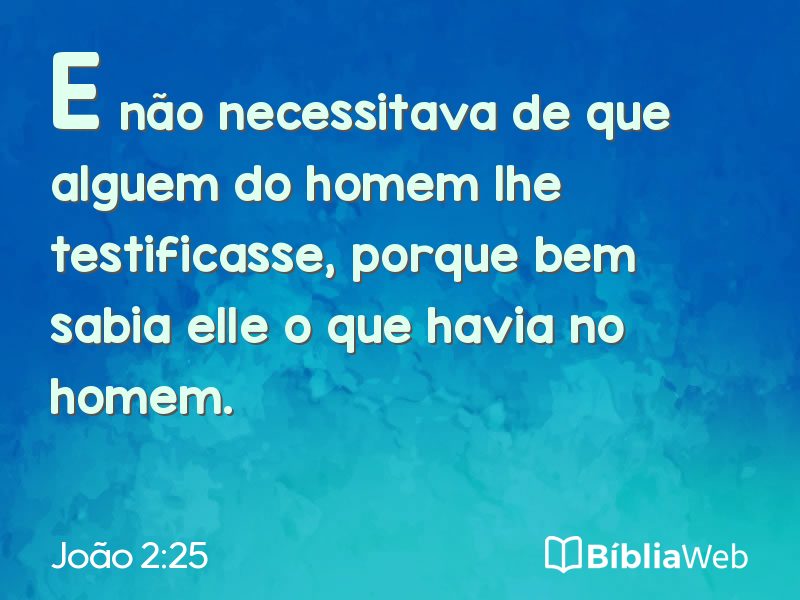 João 2:25 em imagem para compartilhar