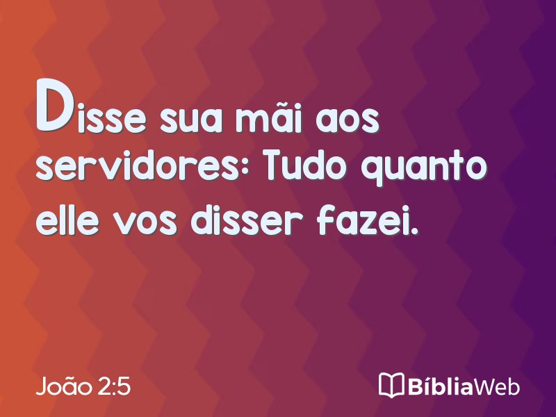 João 2:5 em imagem para compartilhar