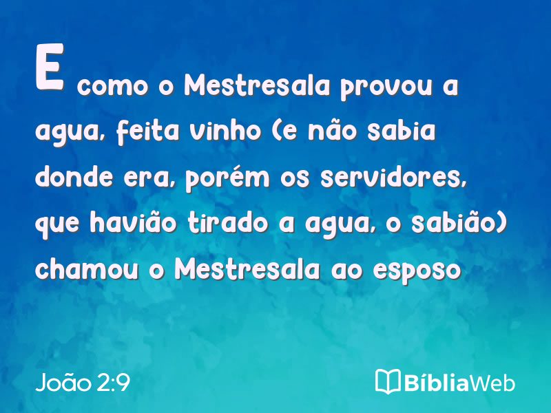 João 2:9 em imagem para compartilhar