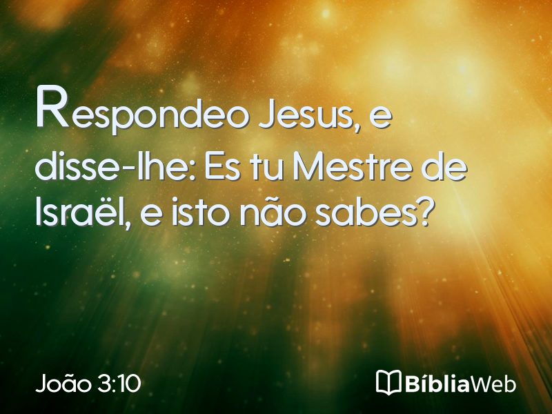 João 3:10 em imagem para compartilhar