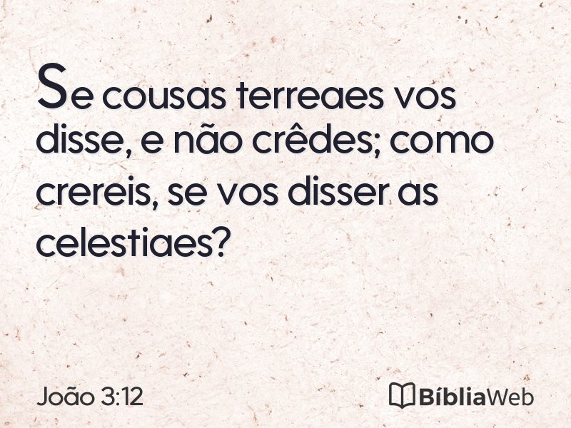 João 3:12 em imagem para compartilhar
