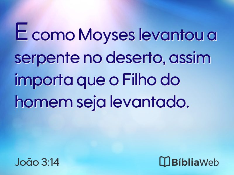 João 3:14 em imagem para compartilhar