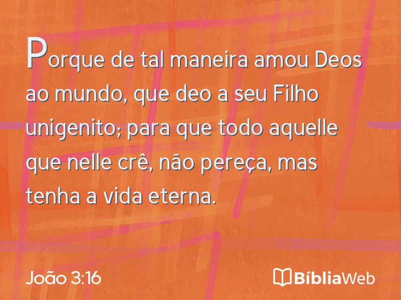 João 3:16 em imagem para compartilhar