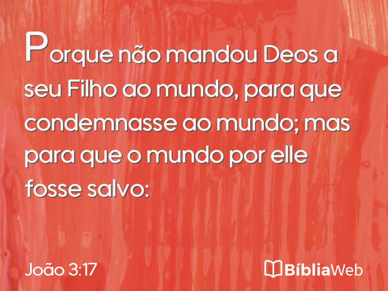 João 3:17 em imagem para compartilhar