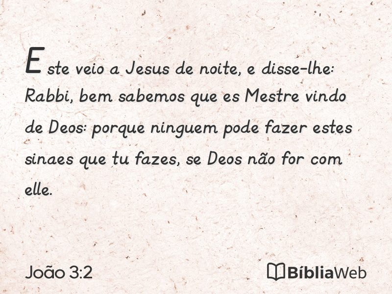 João 3:2 em imagem para compartilhar