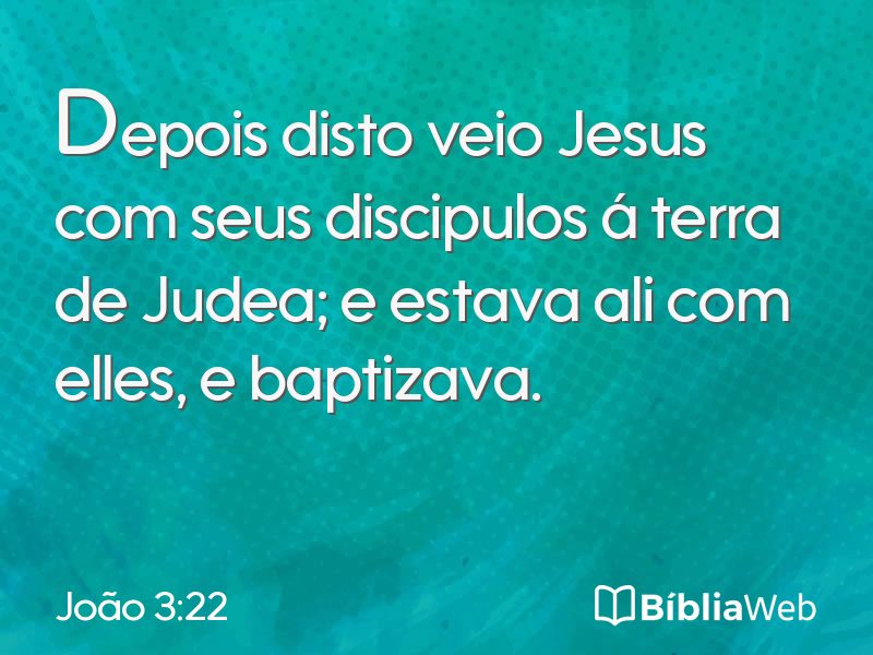 João 3:22 em imagem para compartilhar