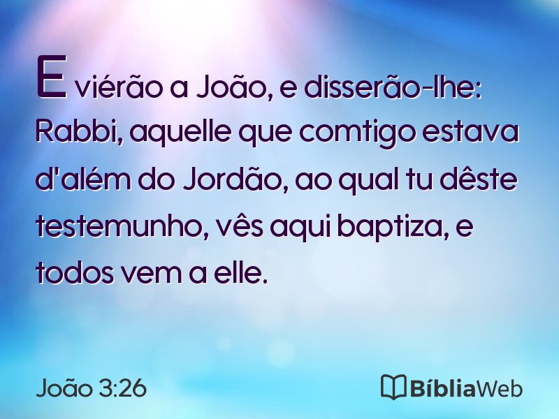 João 3:26 em imagem para compartilhar