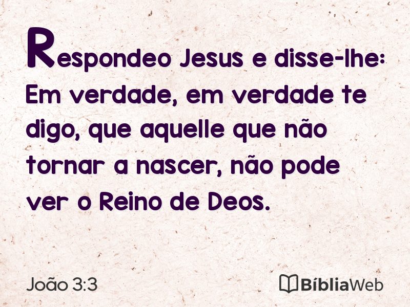 João 3:3 em imagem para compartilhar