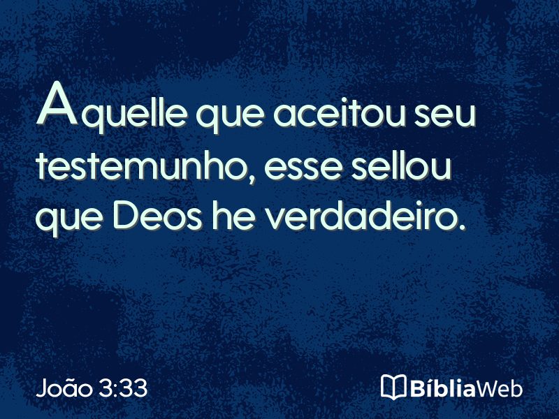 João 3:33 em imagem para compartilhar