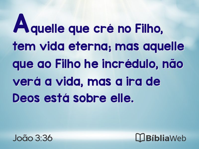 João 3:36 em imagem para compartilhar