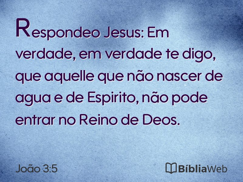 João 3:5 em imagem para compartilhar
