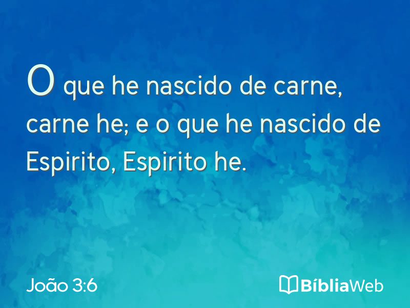 João 3:6 em imagem para compartilhar
