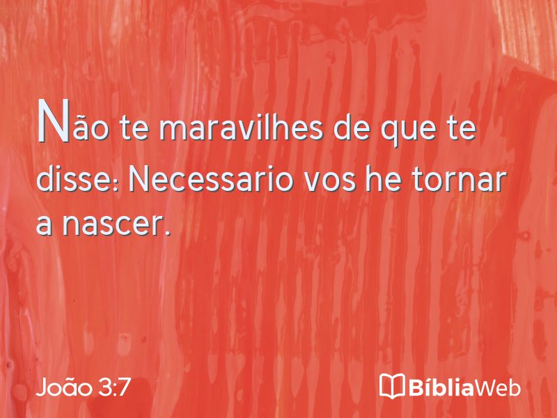 João 3:7 em imagem para compartilhar