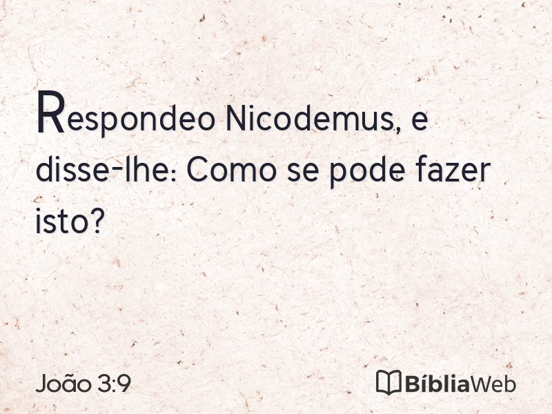 João 3:9 em imagem para compartilhar