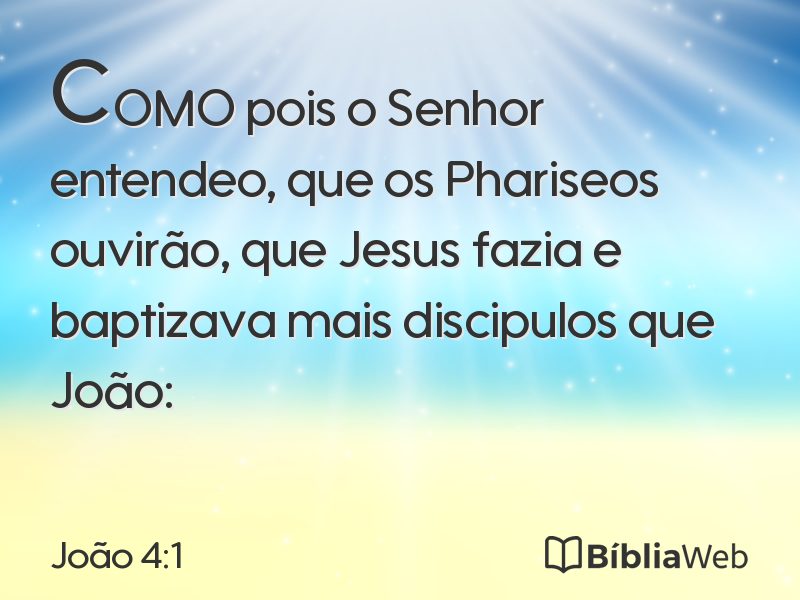 João 4:1 em imagem para compartilhar