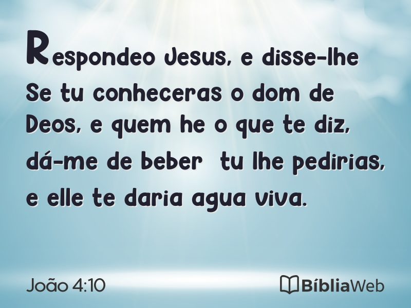 João 4:10 em imagem para compartilhar