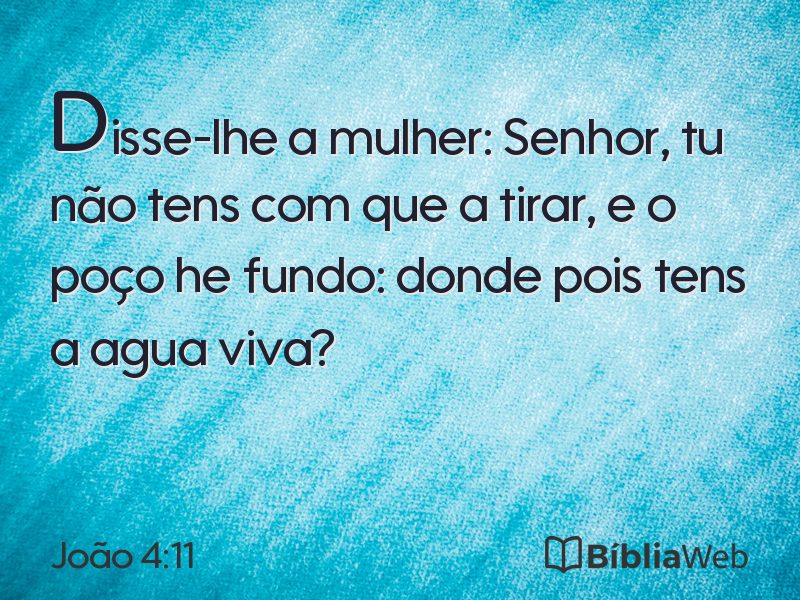 João 4:11 em imagem para compartilhar