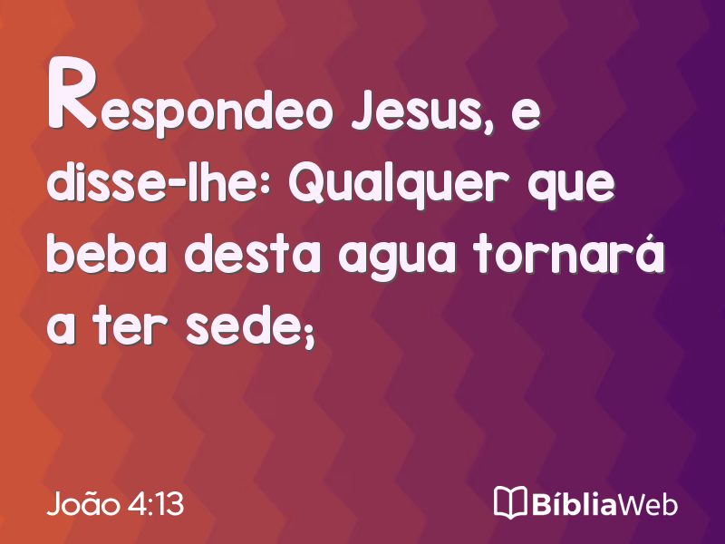 João 4:13 em imagem para compartilhar