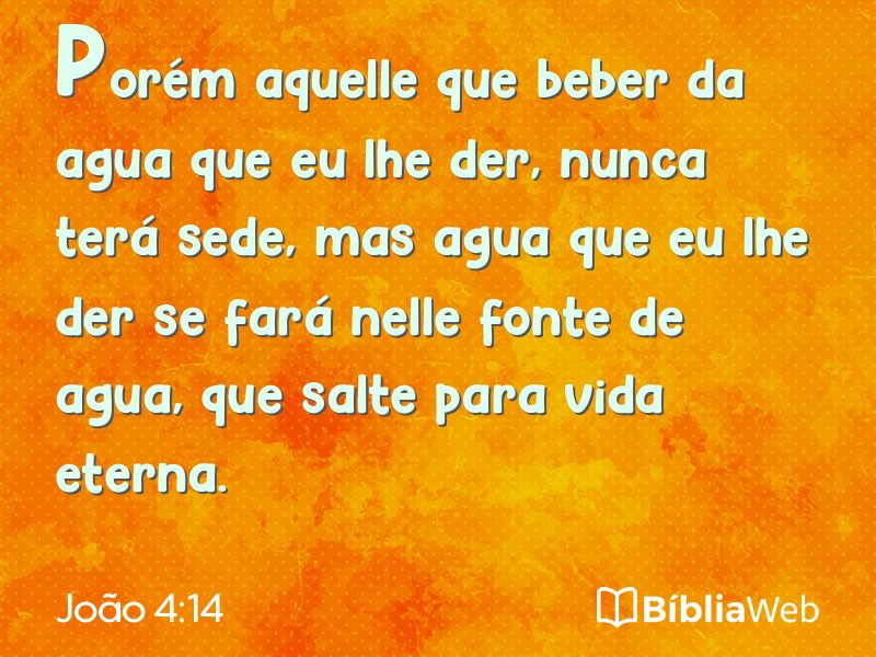 João 4:14 em imagem para compartilhar