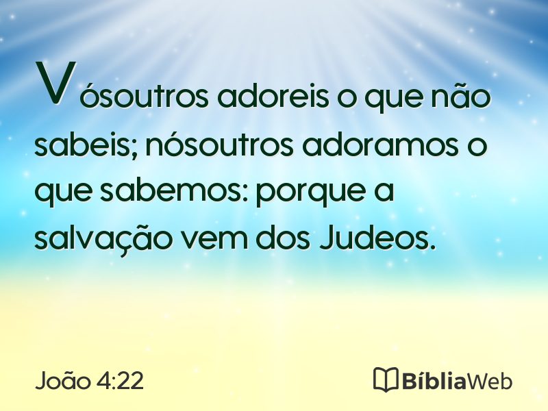 João 4:22 em imagem para compartilhar
