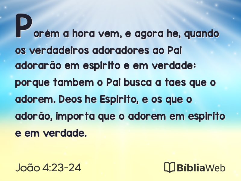 João 4:23-24 em imagem para compartilhar