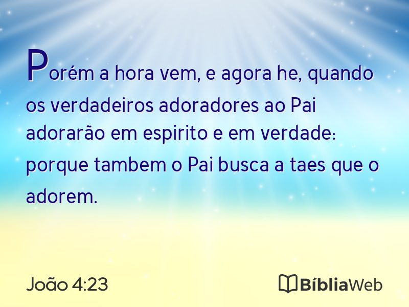 João 4:23 em imagem para compartilhar