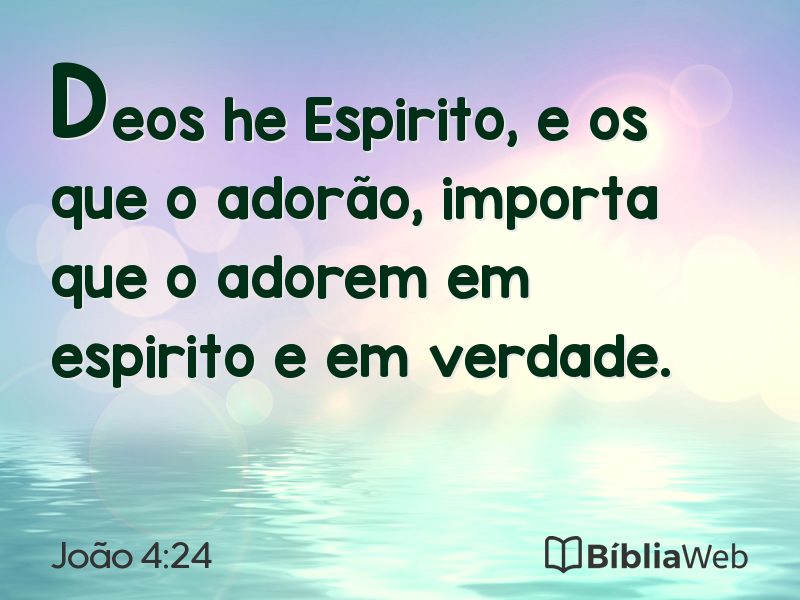 João 4:24 em imagem para compartilhar