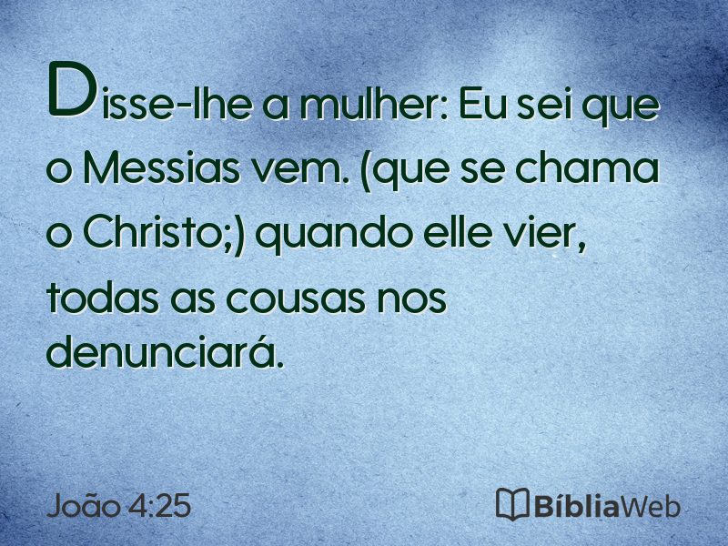 João 4:25 em imagem para compartilhar