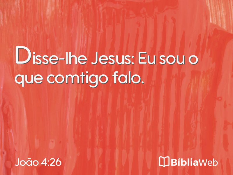 João 4:26 em imagem para compartilhar