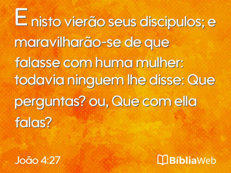 João 4:27 em imagem para compartilhar
