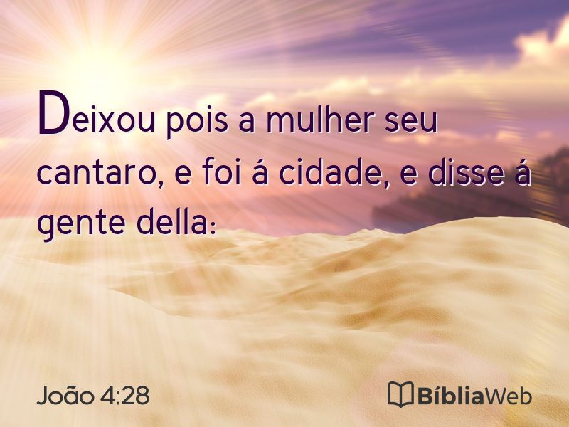 João 4:28 em imagem para compartilhar