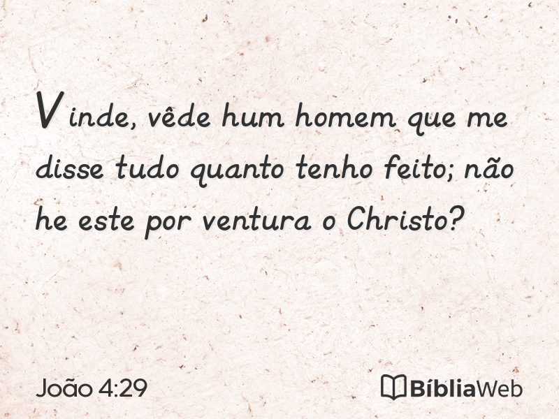 João 4:29 em imagem para compartilhar