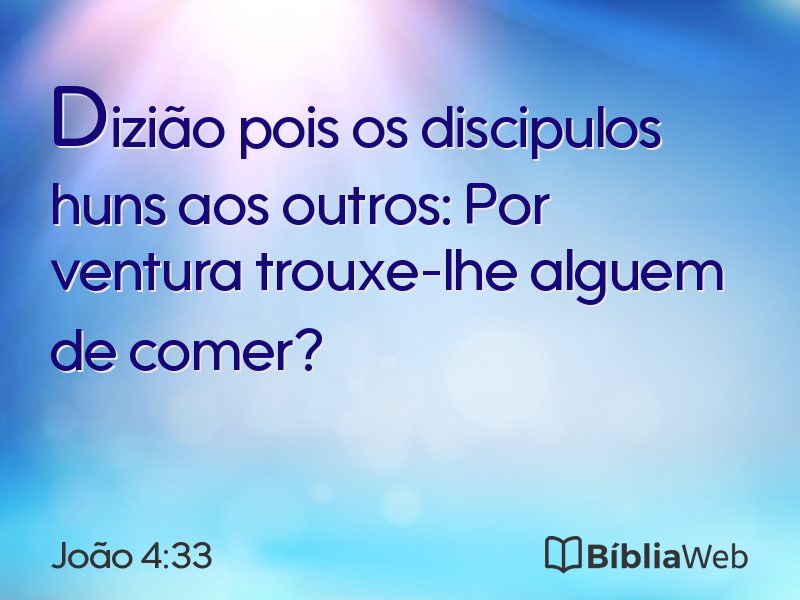 João 4:33 em imagem para compartilhar