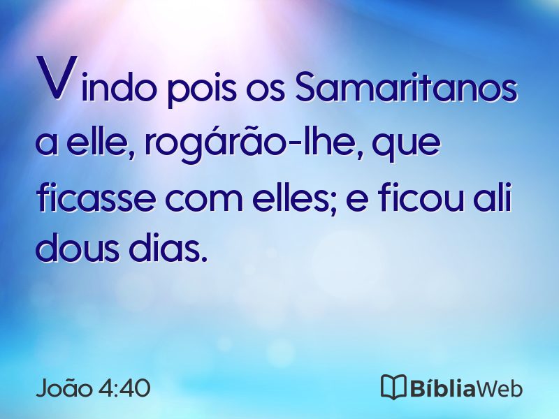 João 4:40 em imagem para compartilhar