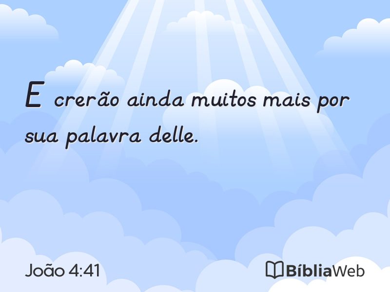 João 4:41 em imagem para compartilhar