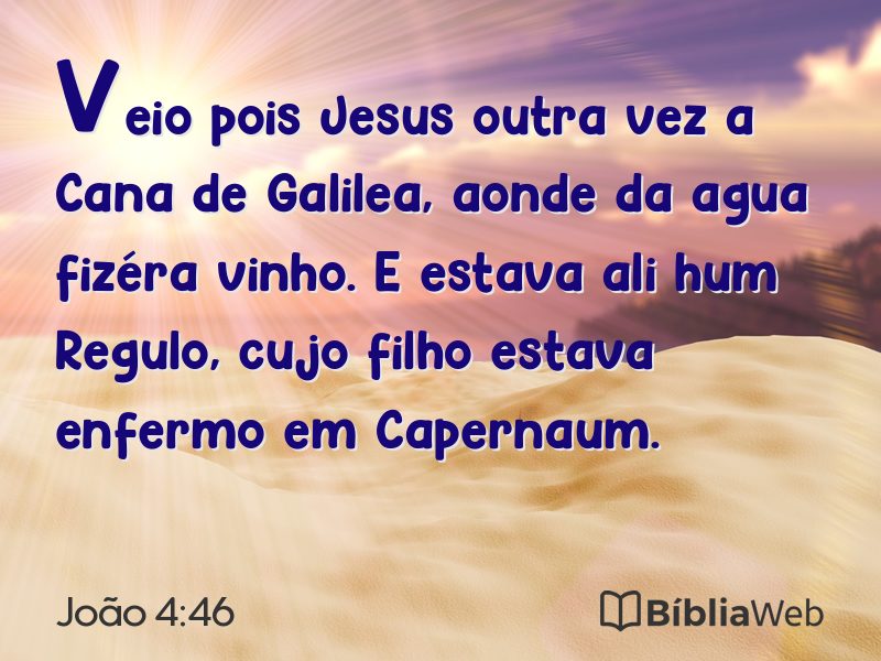 João 4:46 em imagem para compartilhar