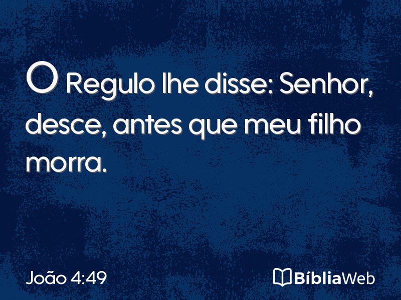 João 4:49 em imagem para compartilhar