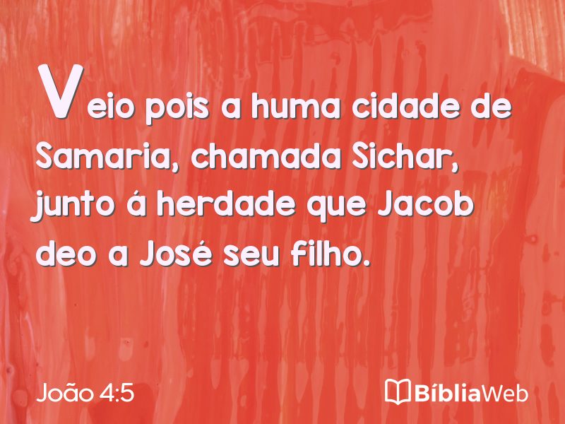 João 4:5 em imagem para compartilhar