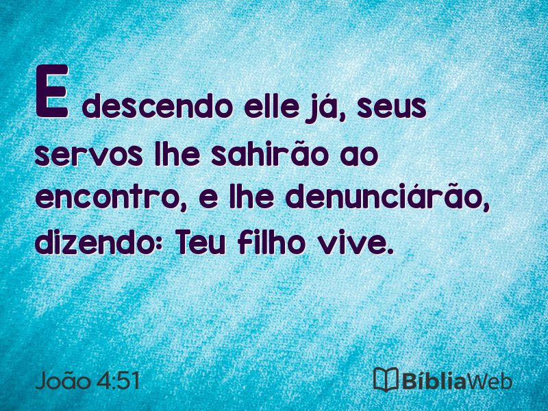 João 4:51 em imagem para compartilhar