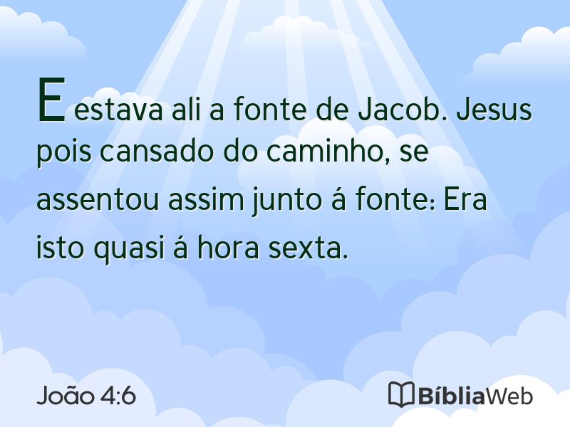 João 4:6 em imagem para compartilhar