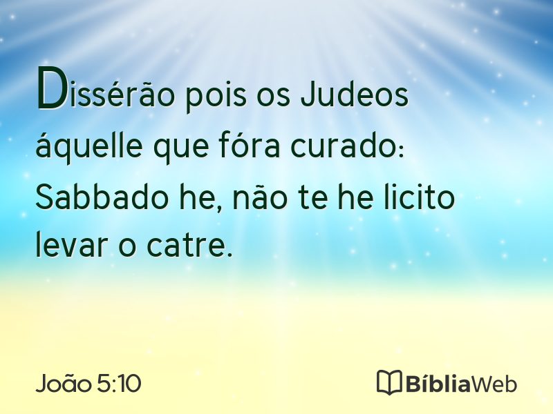 João 5:10 em imagem para compartilhar