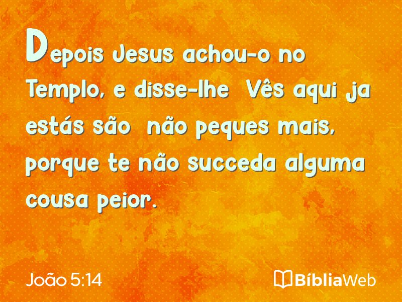 João 5:14 em imagem para compartilhar