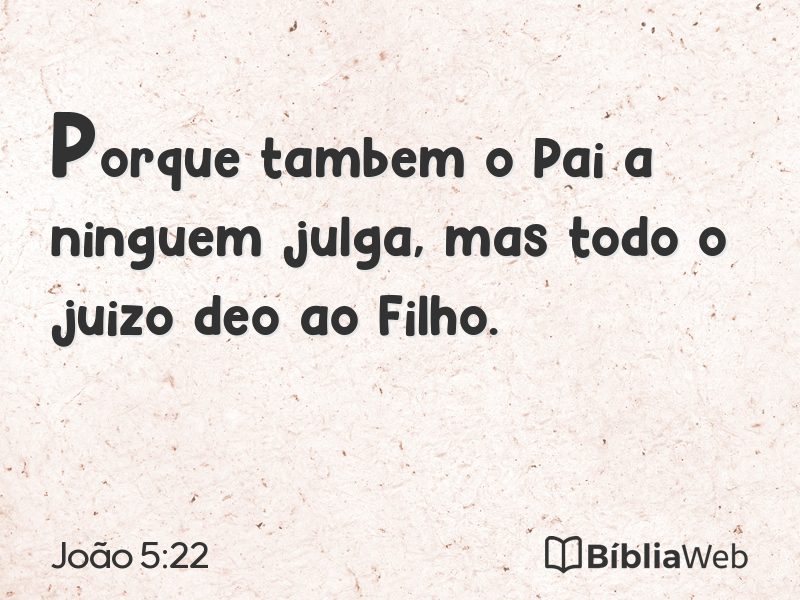 João 5:22 em imagem para compartilhar