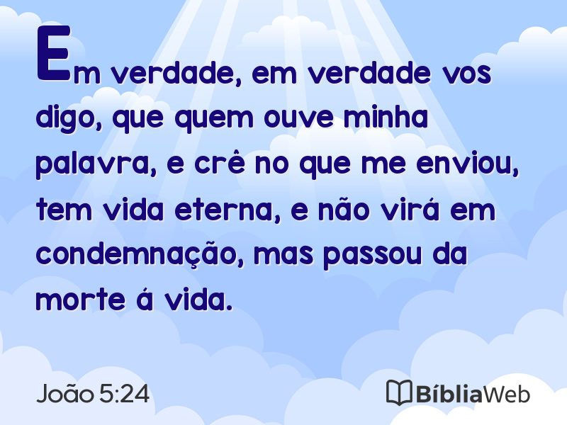 João 5:24 em imagem para compartilhar