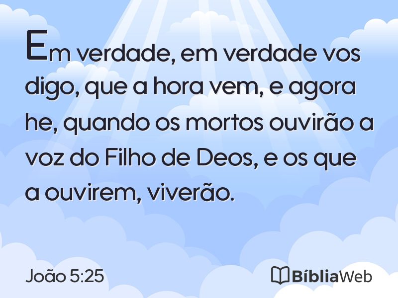 João 5:25 em imagem para compartilhar