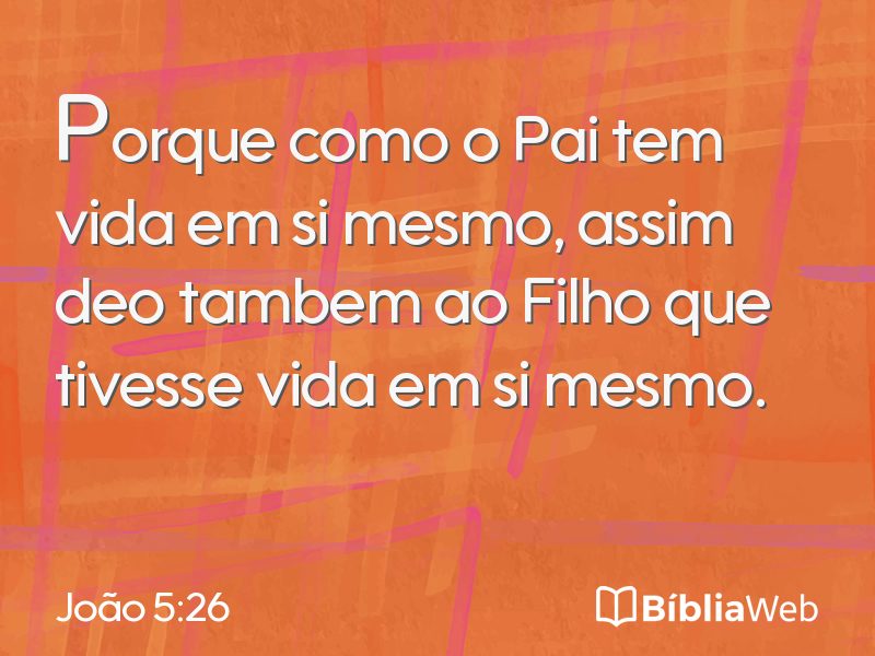 João 5:26 em imagem para compartilhar