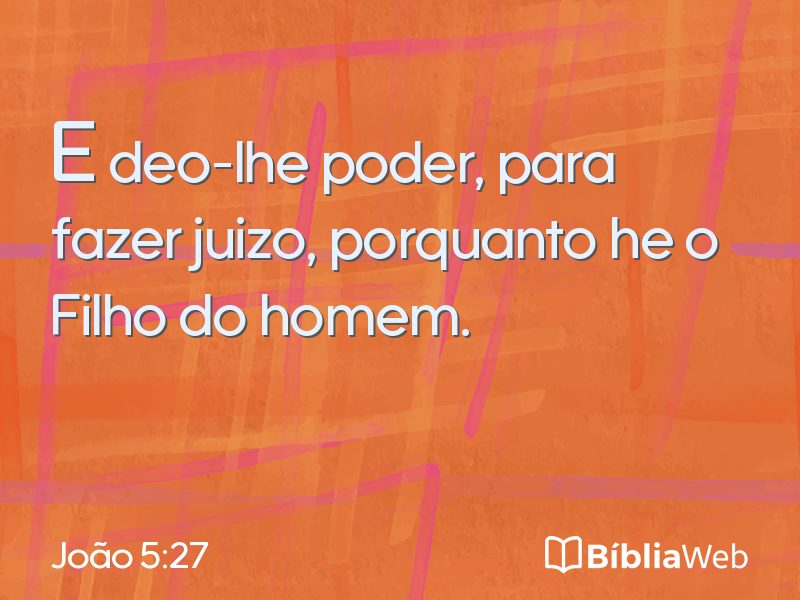 João 5:27 em imagem para compartilhar