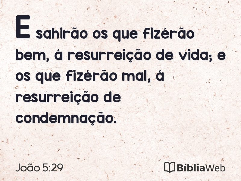 João 5:29 em imagem para compartilhar