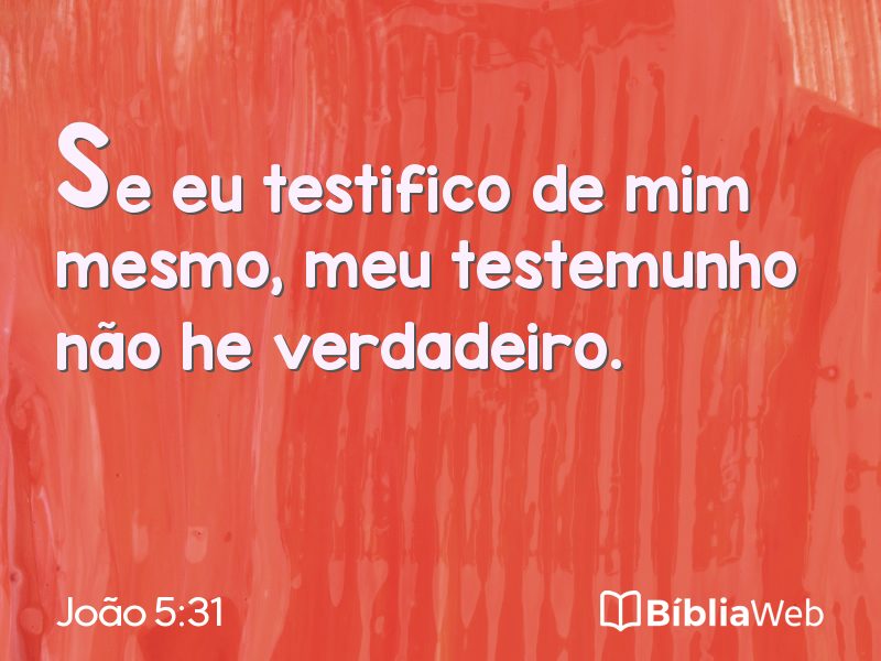 João 5:31 em imagem para compartilhar